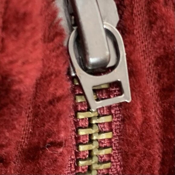 Woolrich Vest Size XL Red Velvet Striped Zipper Front Pockets Womens - Picture 6 of 6